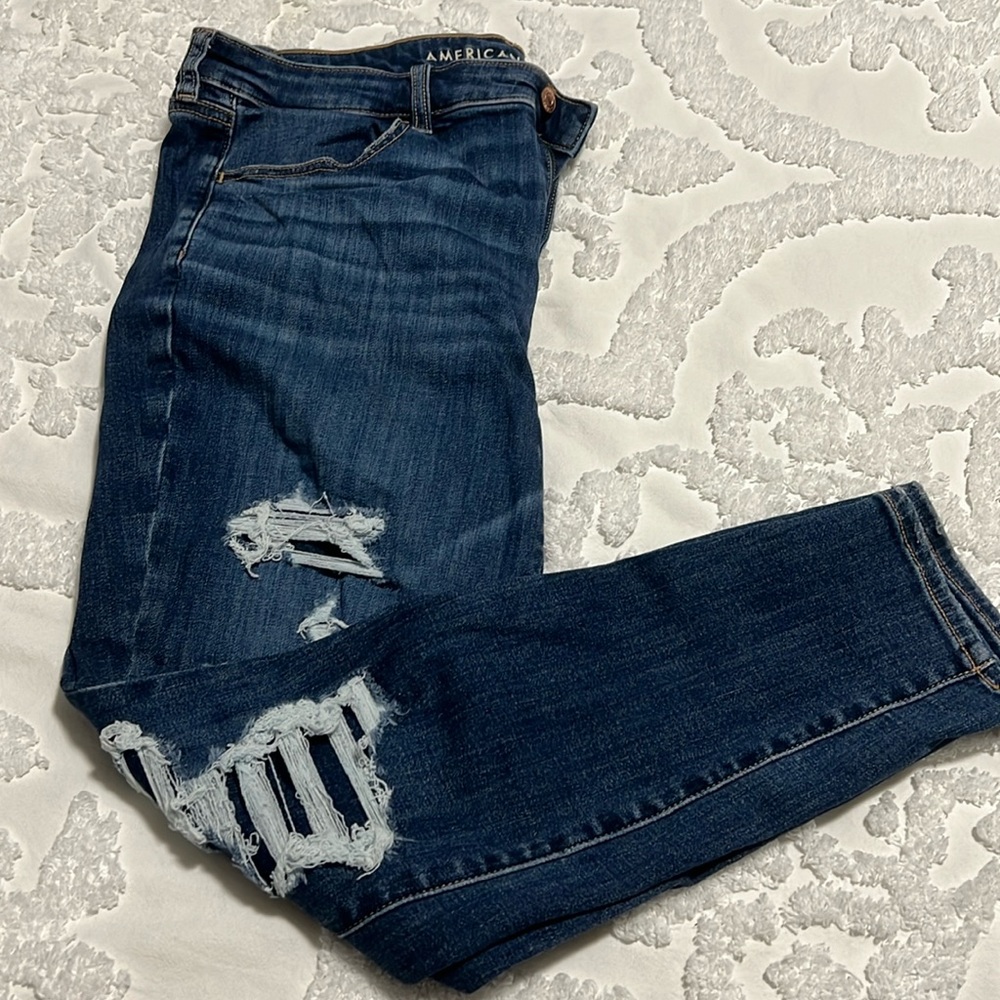 American eagle next level stretch ripped jeans